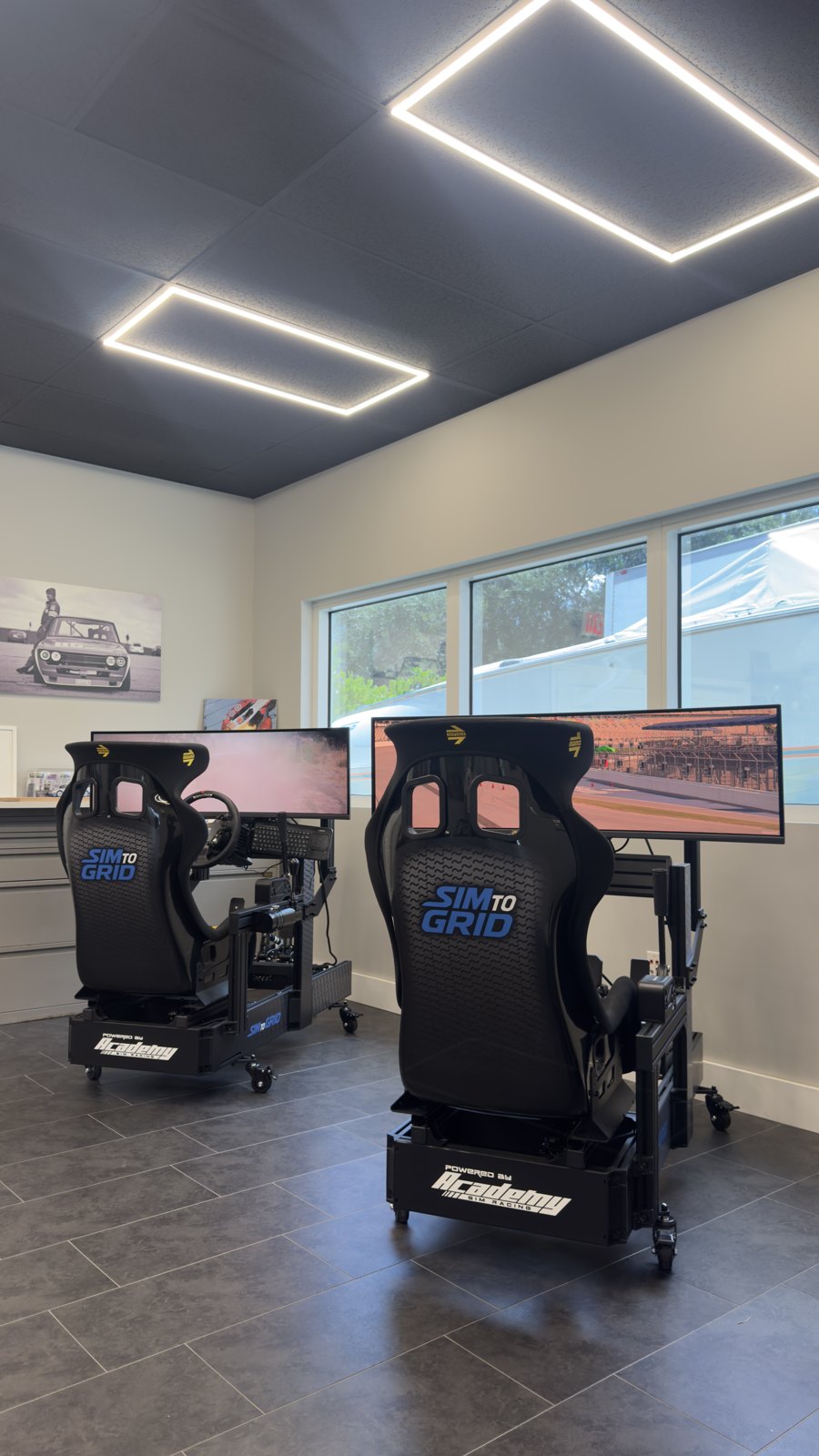 Inside the Sim to Grid simulator room in Stuart, Florida